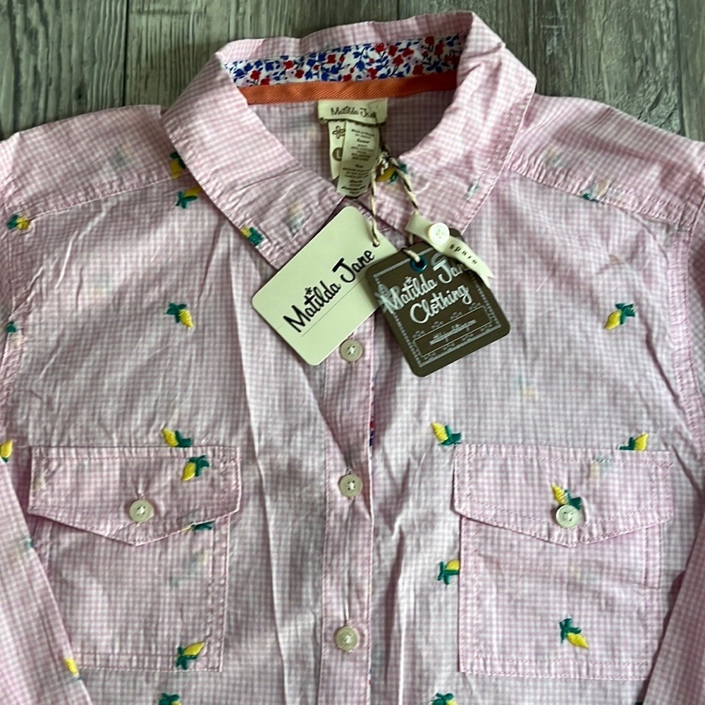 Matilda Jane Pink Shirt with Embroidered Details